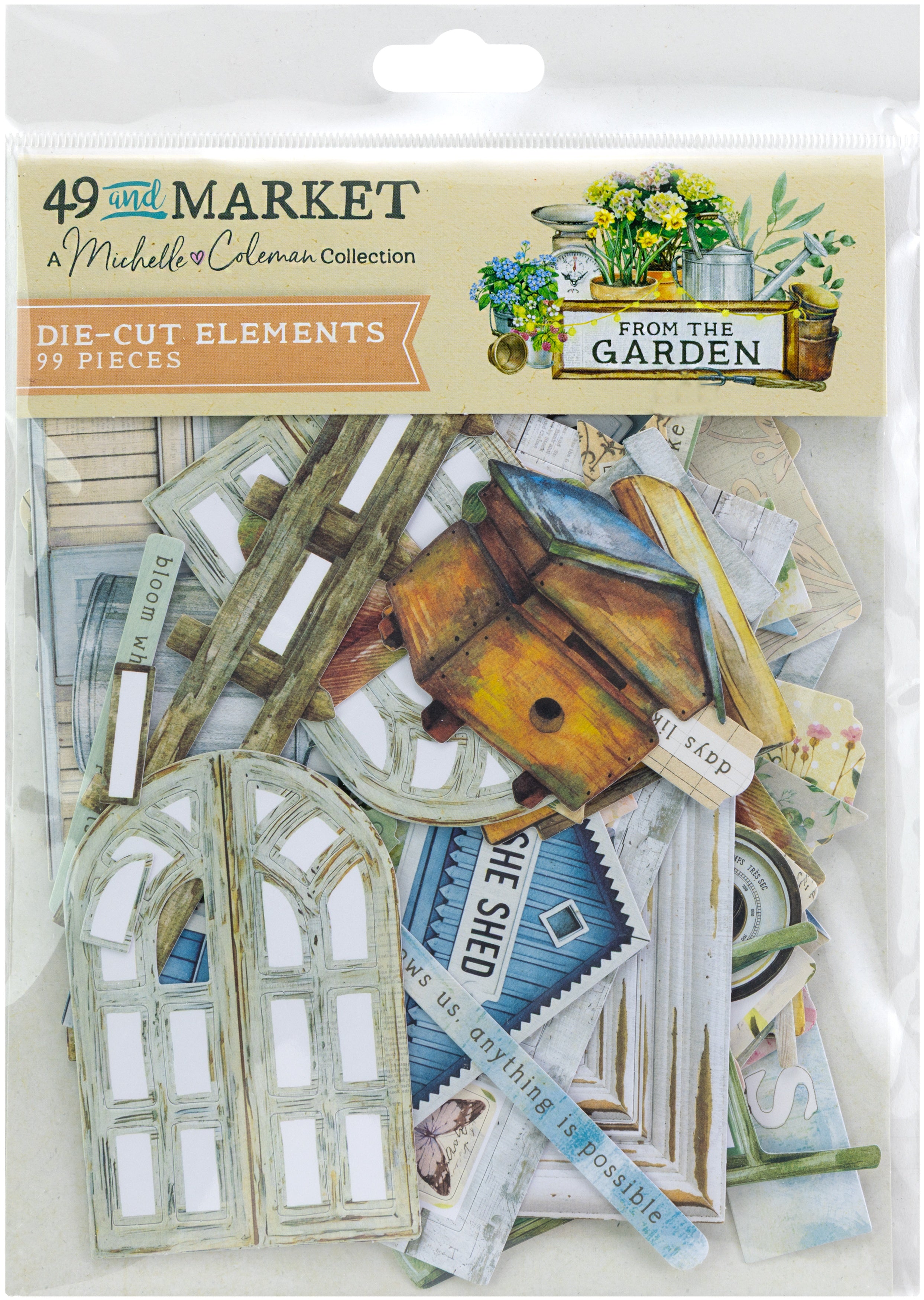 49 and Market FROM THE GARDEN Die-Cut Elements 99pc