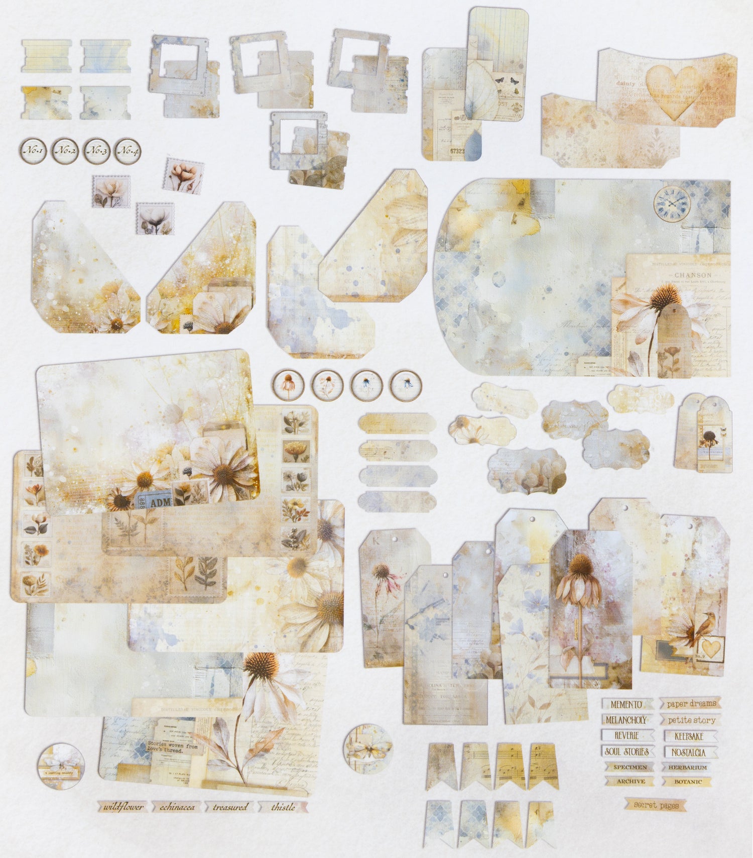 49 and Market FADED MEMORY LANE Junk Journal Set 93pc