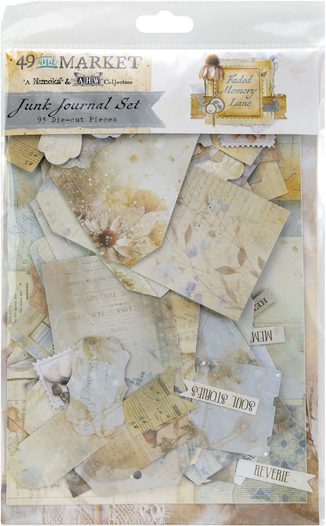 49 and Market FADED MEMORY LANE Junk Journal Set 93pc