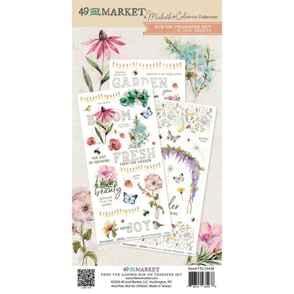 49 and Market FROM THE GARDEN Rub On Transfer Set
