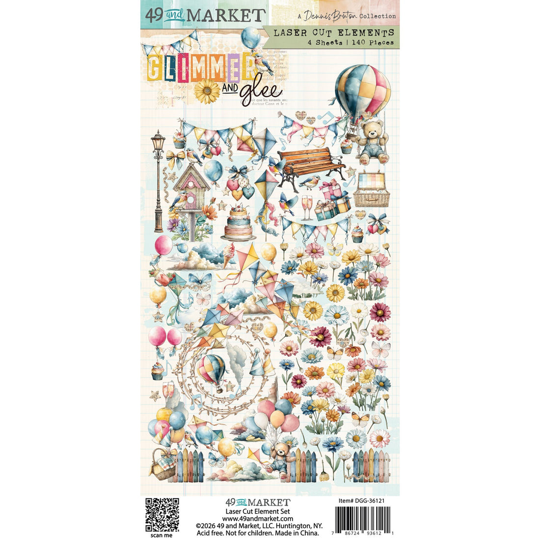 49 and Market GLIMMER AND GLEE Laser Cut Elements 4 Sheets