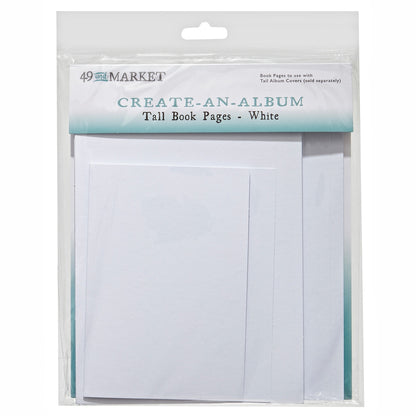 49 and Market Create-An-Album TALL BOOK PAGES White