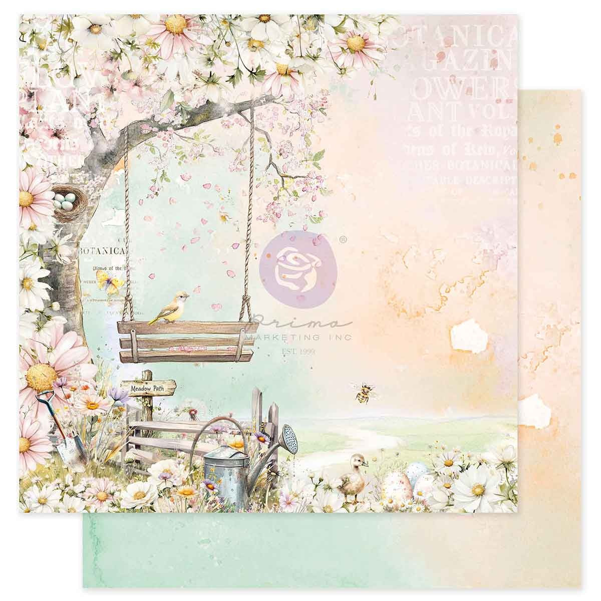 Prima Among The Wildflowers MEADOW PATH 12”X12” Scrapbook’s Paper