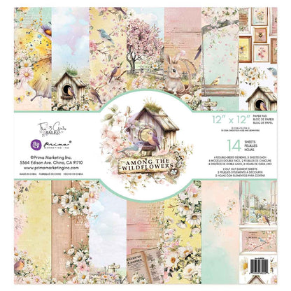 Prima AMONG THE WILDFLOWERS 12”X12” Paper Pad 14 Sheets