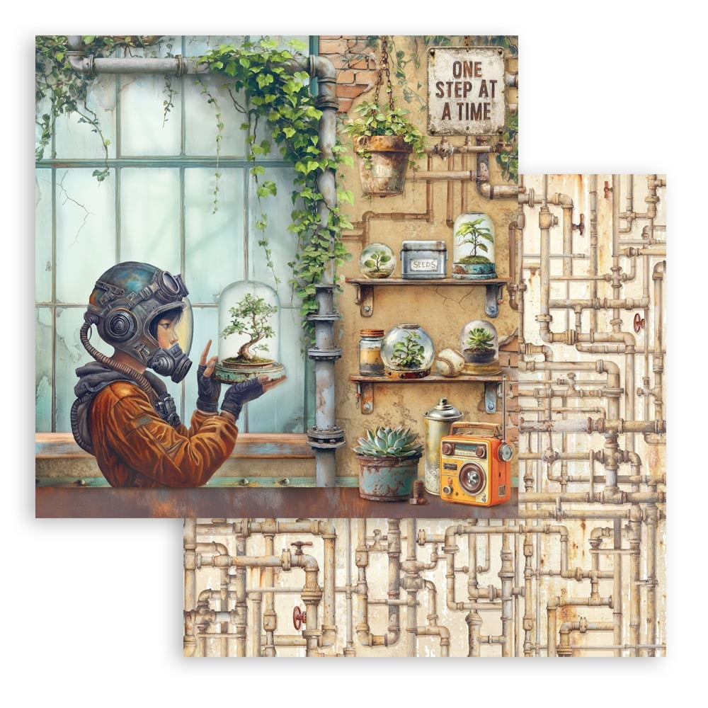Stamperia A New Beginning TERRARIUM 12”X12” Scrapbook Paper
