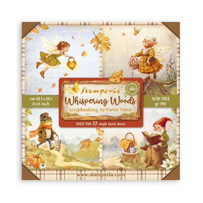 Stamperia Whispering Woods MAXI PAD 8&quot;X8&quot; Scrapbook Paper Pack