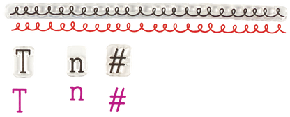 Peter Pauper LETTERS NUMBERS SYMBOLS Clear Silicone Stamp Set