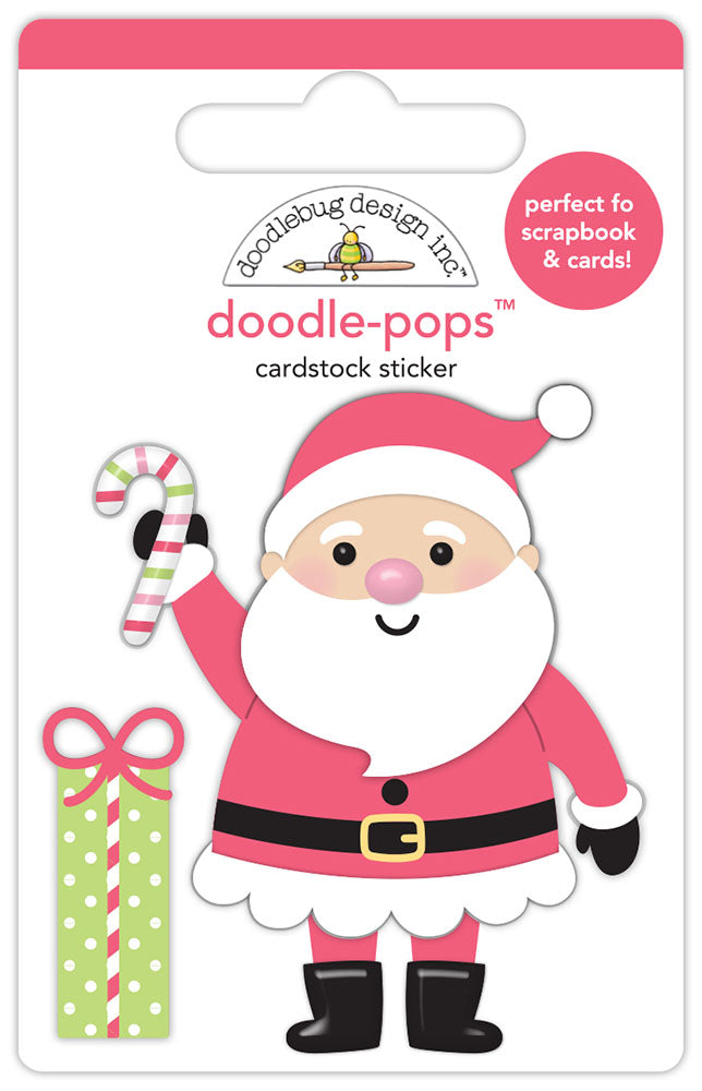 Doodlebug Gingerbread Kisses Doodle-Pops HELLO SANTA STICKERS