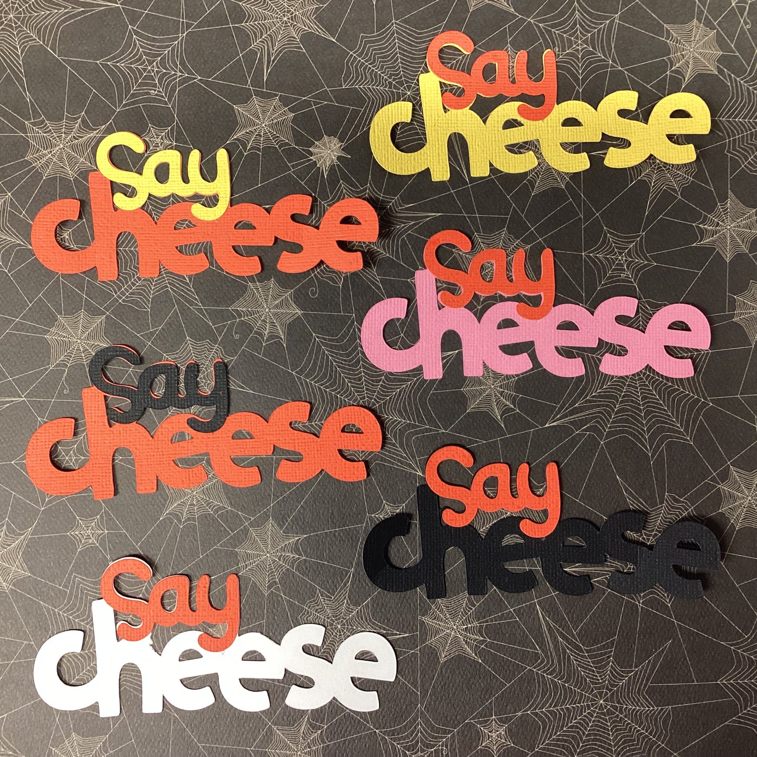 SAY CHEESE Title Scrapbook DieCut Embellishment