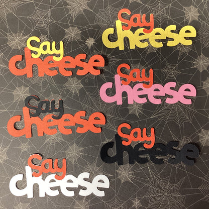 SAY CHEESE Title Scrapbook DieCut Embellishment