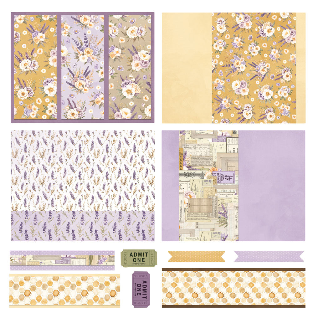 Simple Stories Simple Cards SIMPLE VINTAGE LAVENDER FIELDS Card Kit