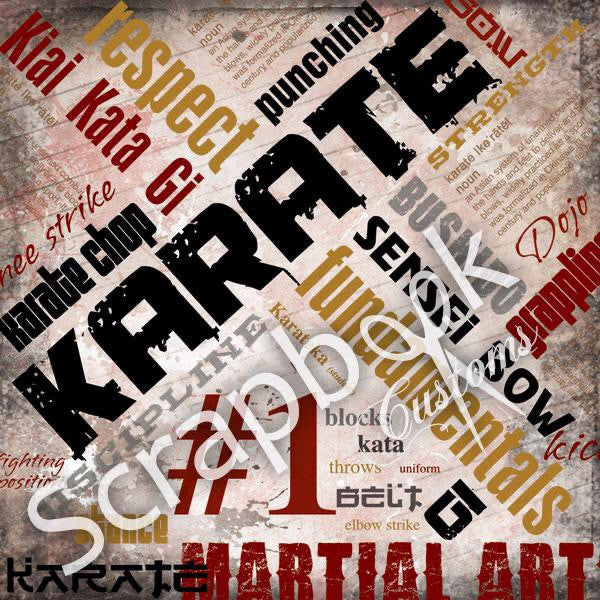 Scrapbook Customs KARATE 12&quot;X12&quot; Scrapbook Kit 13pc