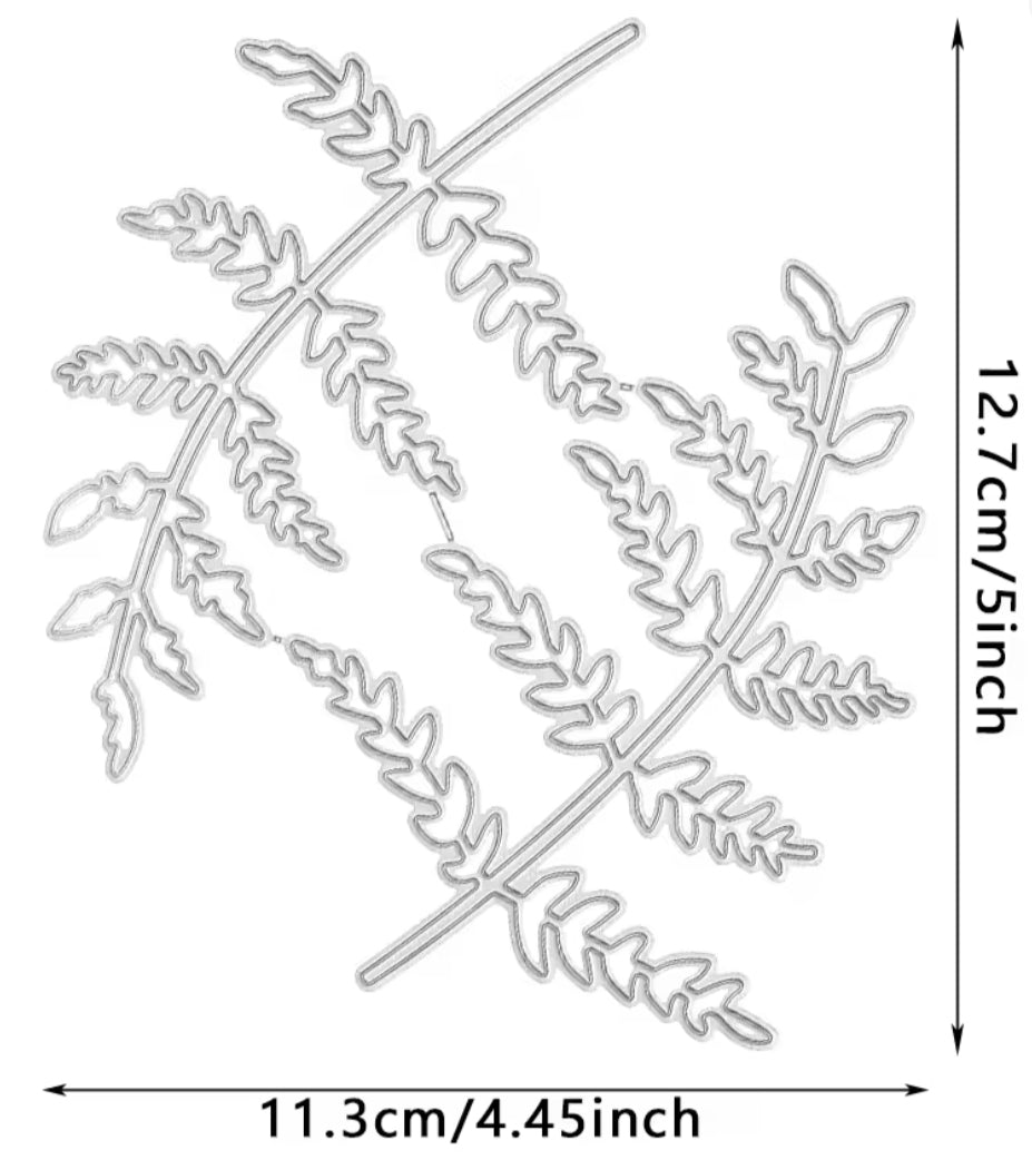 Craft Cutting FERN LEAF Metal Dies 2pc