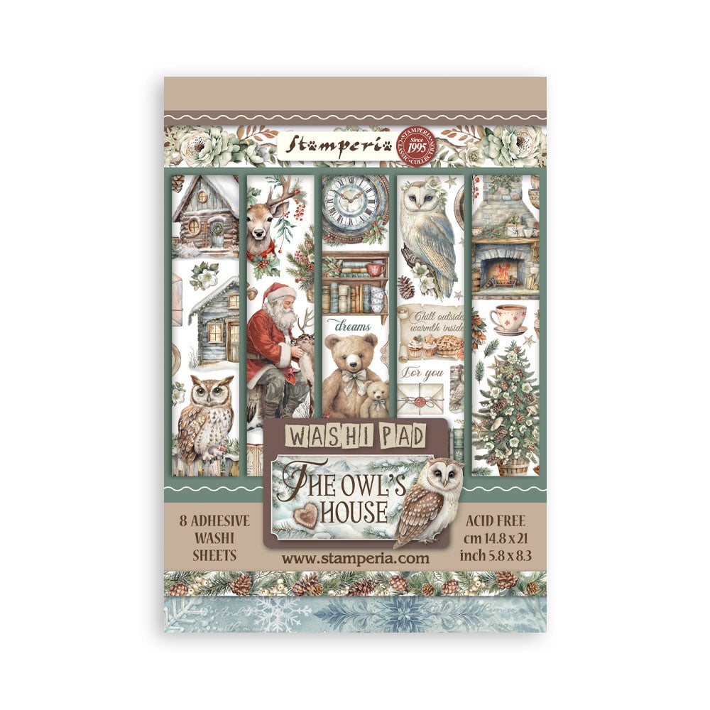 Stamperia THE OWL’S HOUSE WASHI PAD 8 Sheets