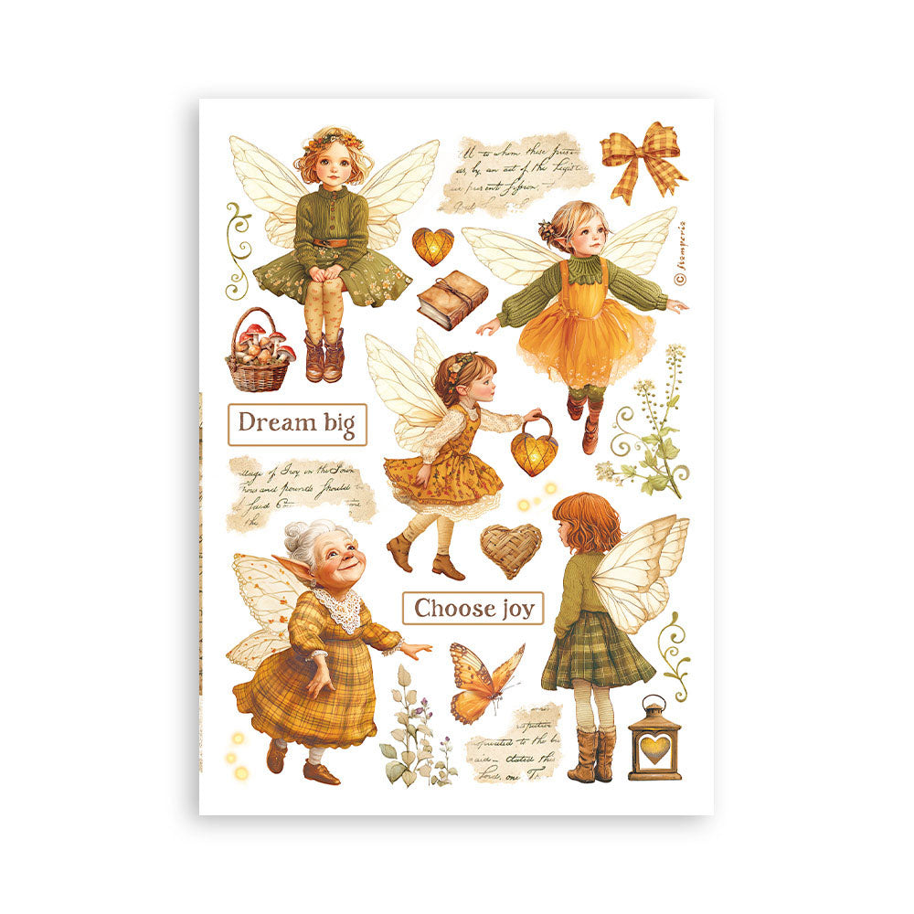 Stamperia WHISPERING WOODS Washi Pad 8 Sheets