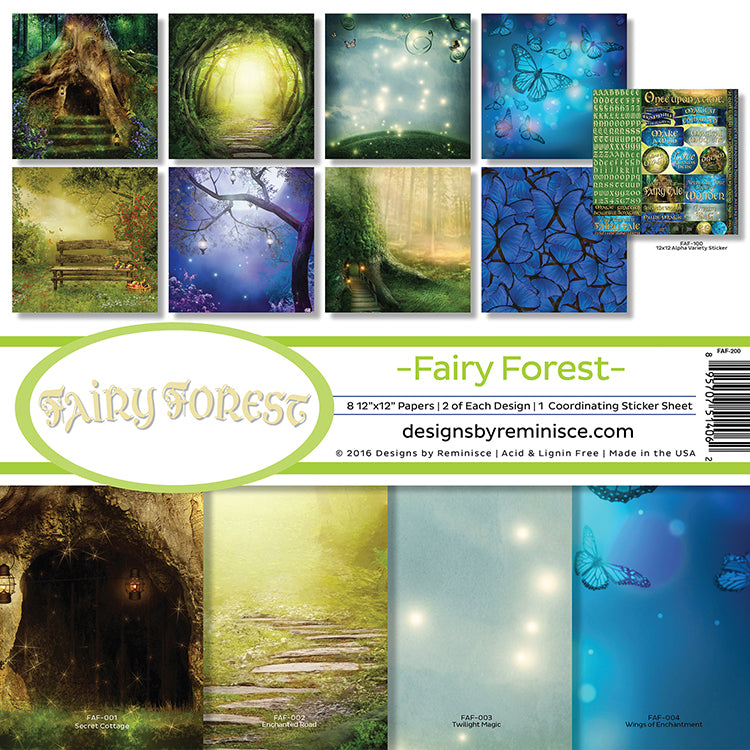 Reminisce FAIRY FOREST 12&quot;X12&quot; Scrapbook Kit 9pc