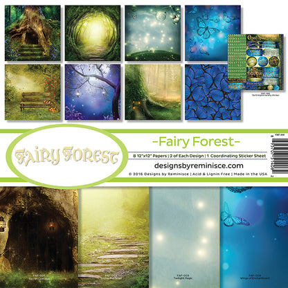 Reminisce FAIRY FOREST 12&quot;X12&quot; Scrapbook Kit 9pc