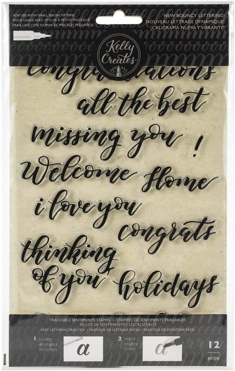 Kelly Creates TRACEABLE SENTIMENTS Stamps 12pc