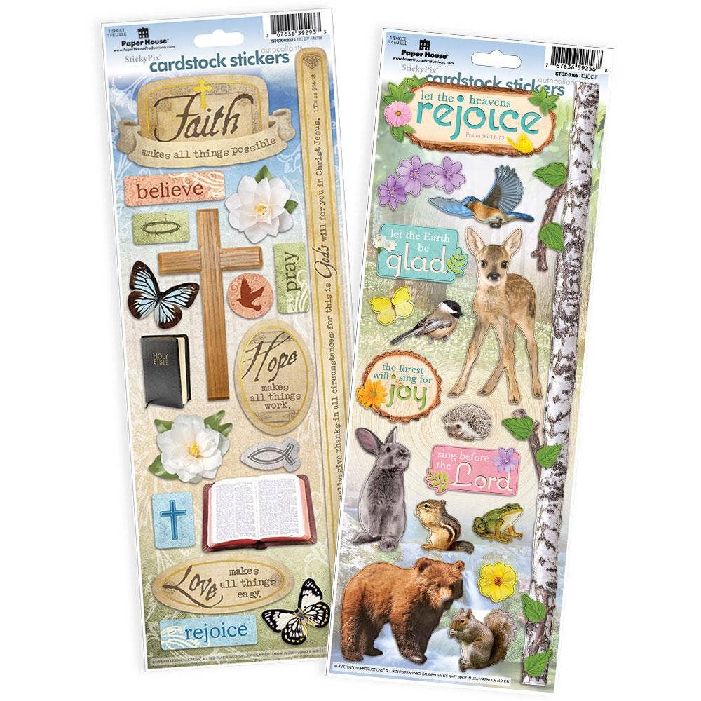 Paper House LIVE BY FAITH Cardstock Sticker Value Pack