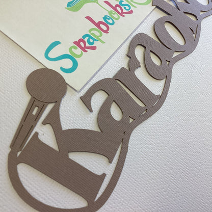 Laser Cut KARAOKE ￼Diecut Scrapbook Title