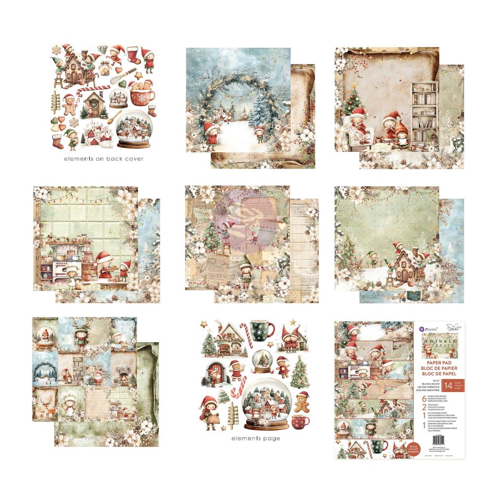 Prima TWINKLE &amp; TREATS 12”X12” Paper Pad 14 Sheets