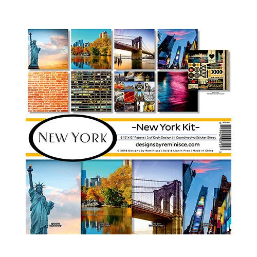 Reminisce NEW YORK 12&quot;X12&quot; Scrapbook Kit 9pc
