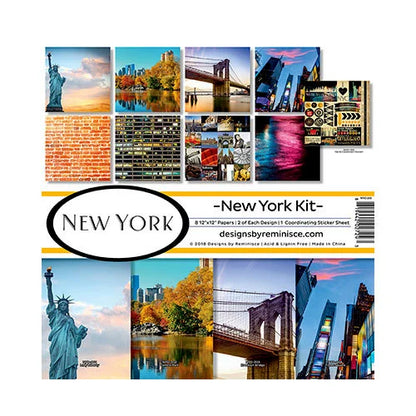 Reminisce NEW YORK 12&quot;X12&quot; Scrapbook Kit 9pc