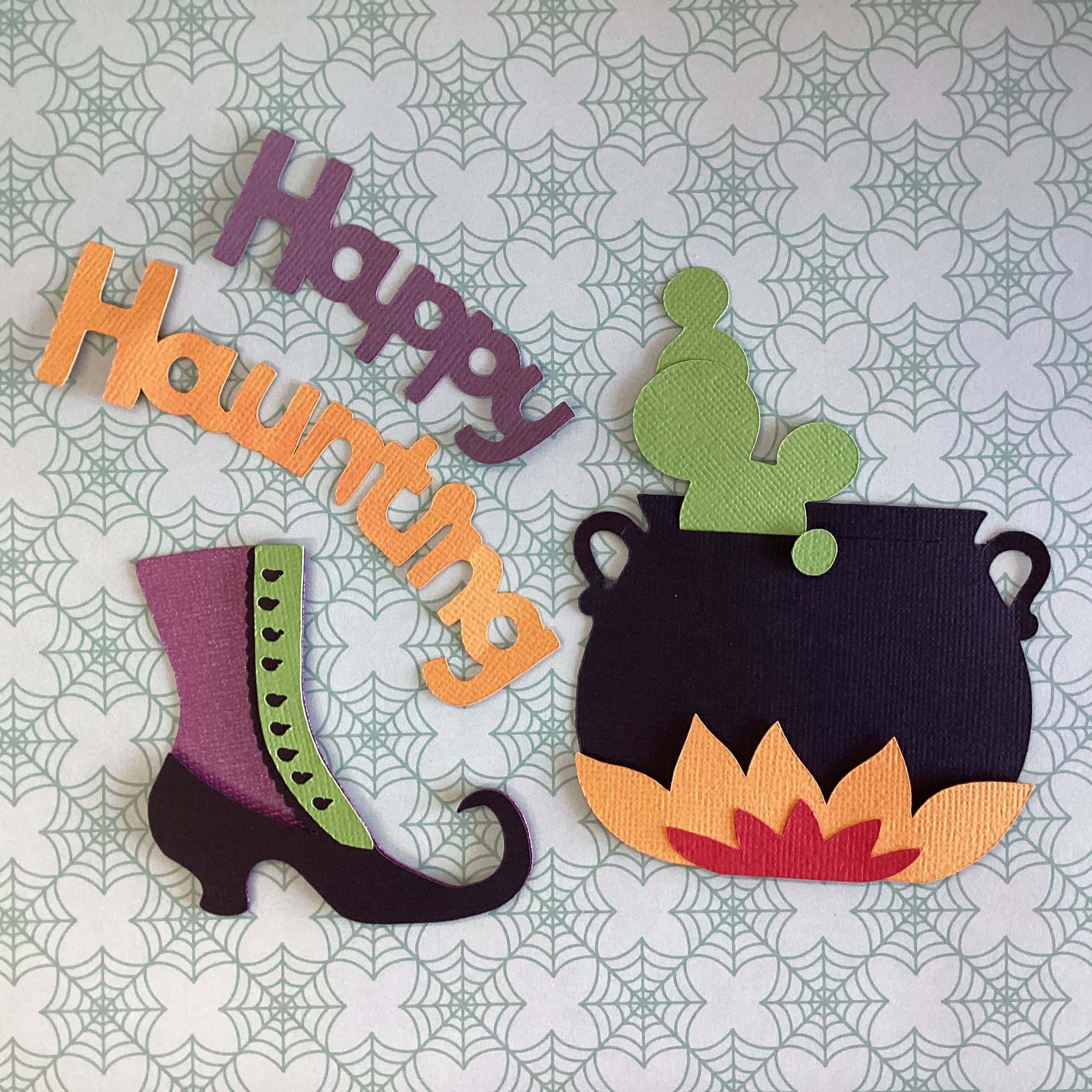 HAPPY HAUNTING WITCH Halloween Diecuts