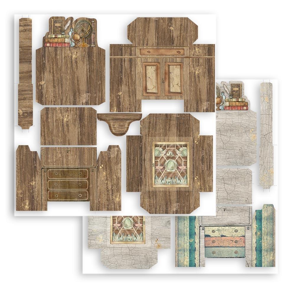 Stamperia Lady Vagabond Lifestyle MINIATURE DREAM ROOM 3D Paper Kit