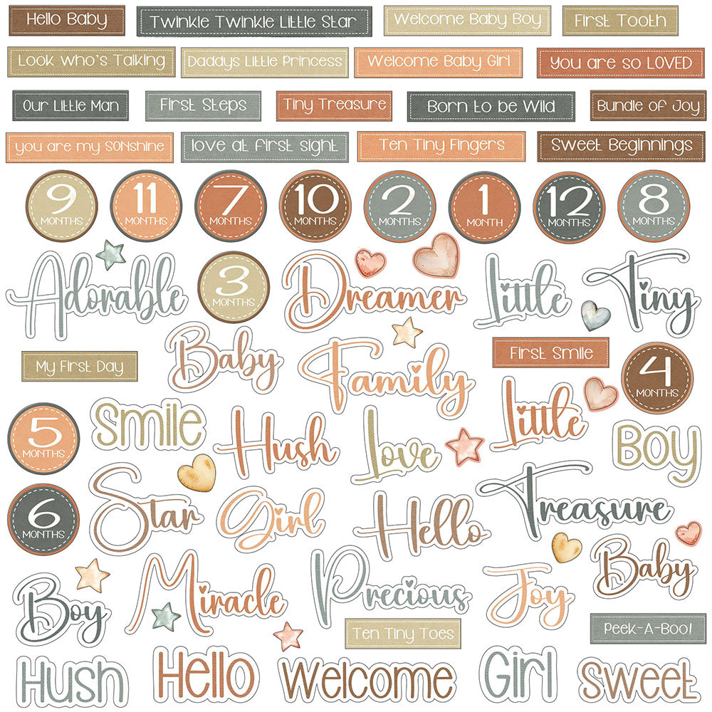 49 and Market LITTLE DREAMERS Chipboard Words 71pc