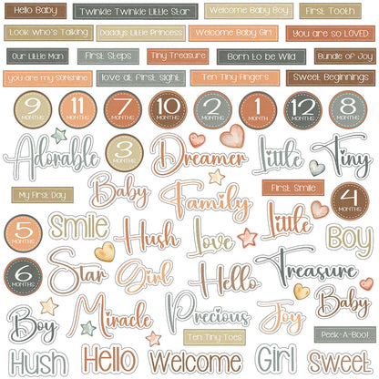 49 and Market LITTLE DREAMERS Chipboard Words 71pc