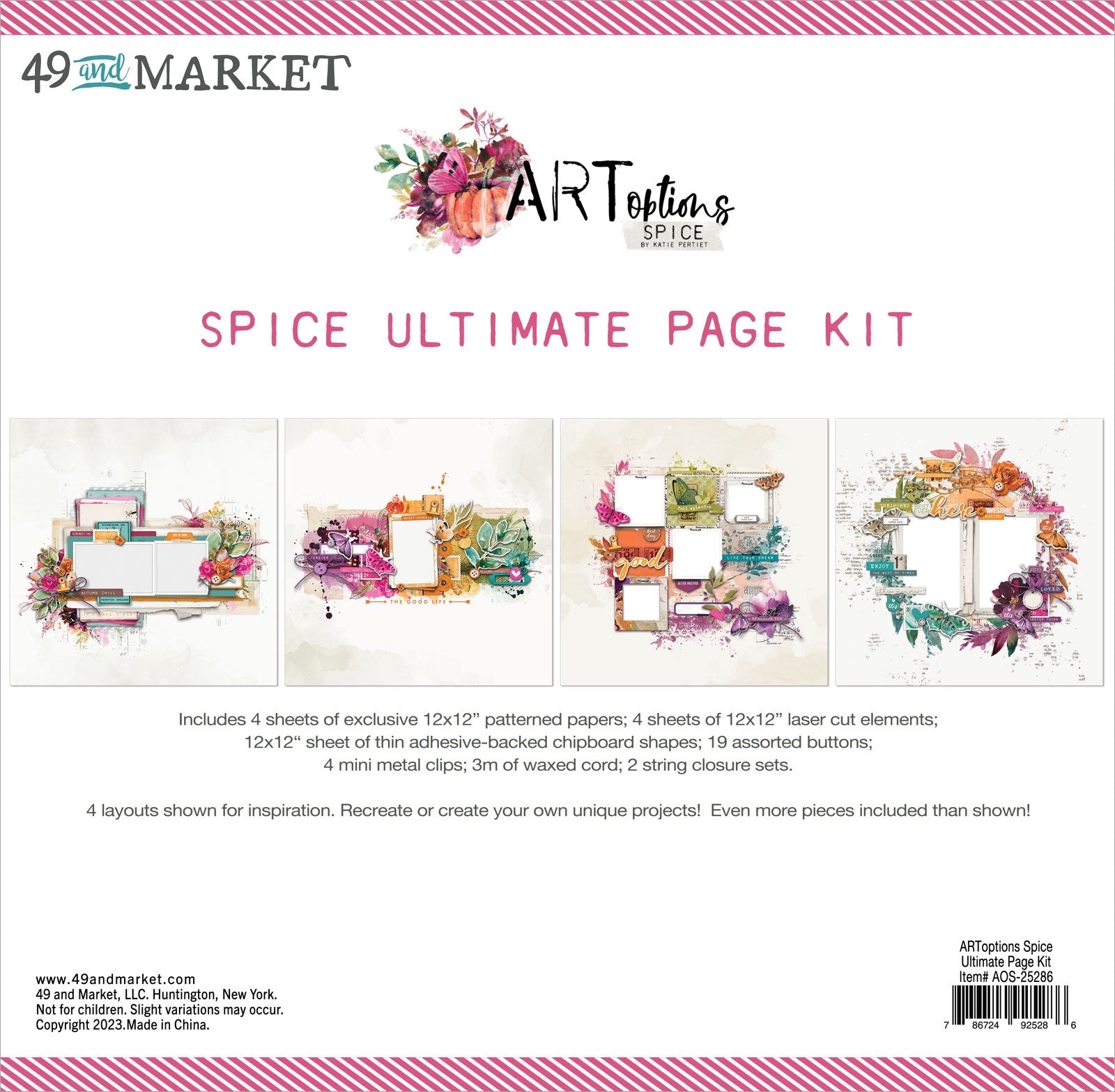 49 and Market Artoptions SPICE ULTIMATE 12x12 PAGE KIT