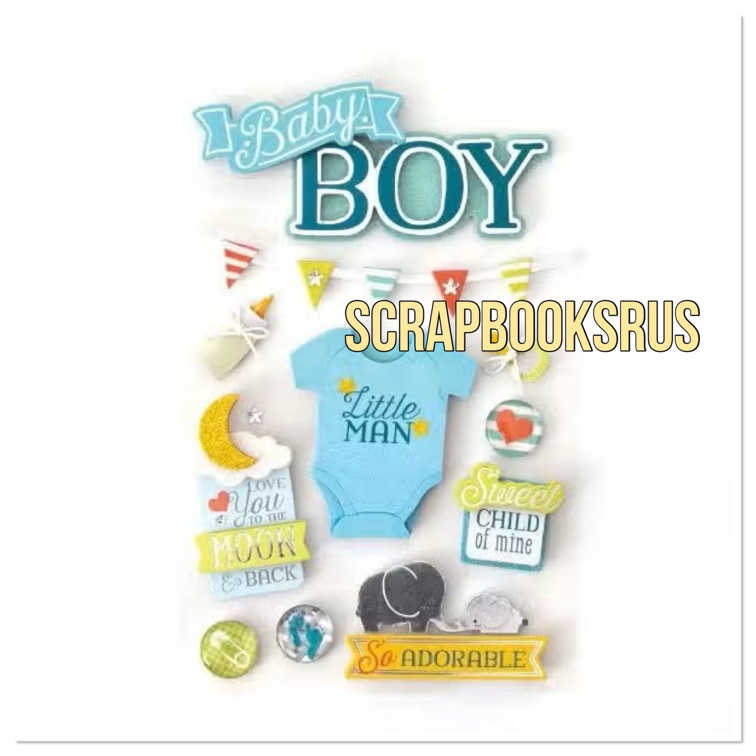 Paper House BABY BOY 3D Stickers 11pc