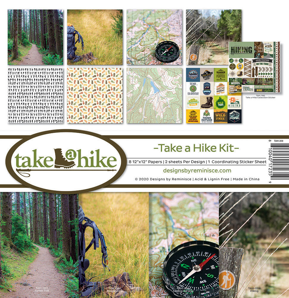 Reminisce TAKE A HIKE 12”X12” Scrapbook Kit 9pc