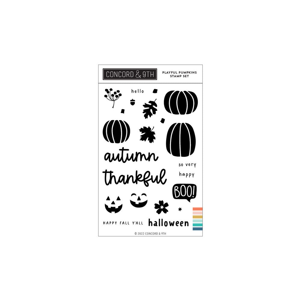 Concord &amp; 9th PLAYFUL PUMPKINS Stamp Set