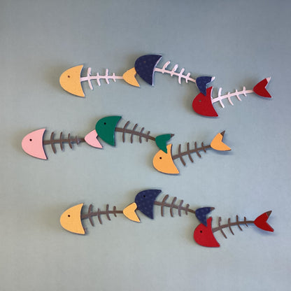 FISH BONES Pet Custom Scrapbook Die Cuts