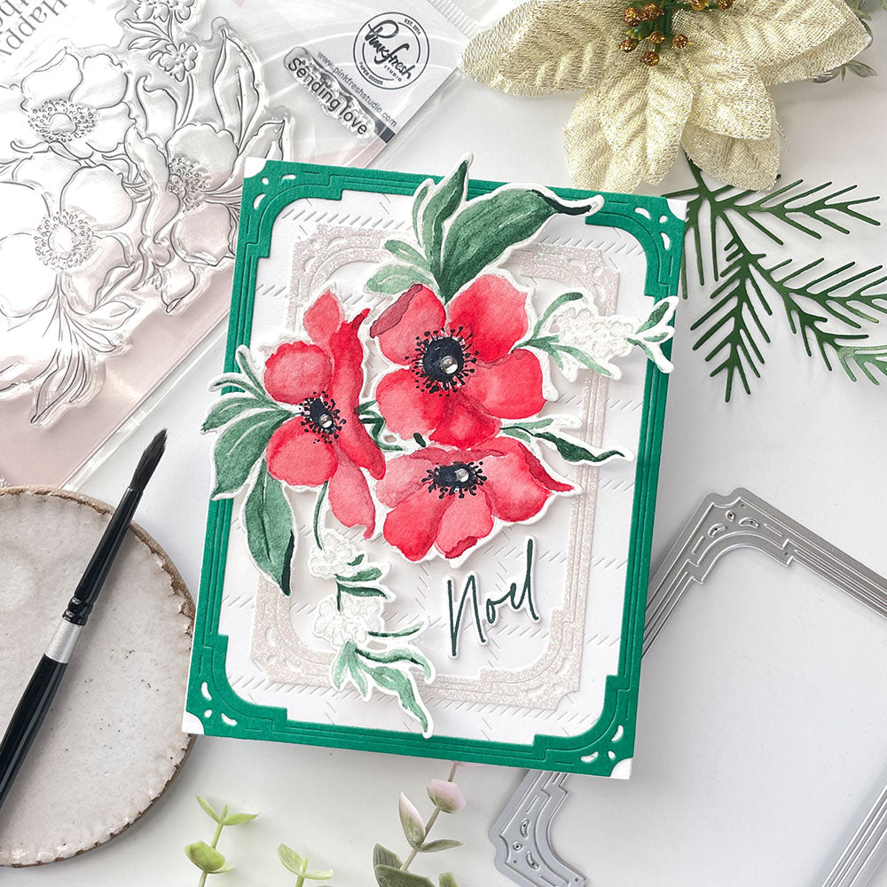 Pinkfresh Studio NOTHING BUT THE BEST Clear Stamp Stencel &amp; Die Set 13pc