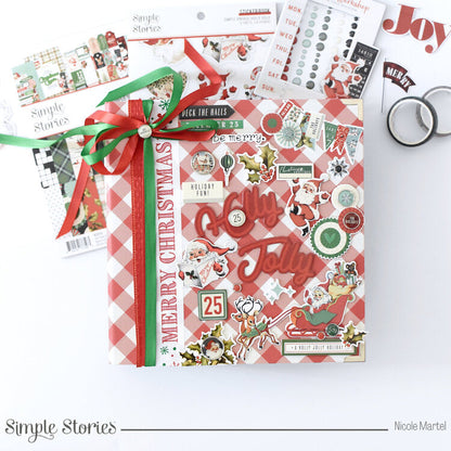 Simple Stories Simple Vintage HOLLY JOLLY Sn@p! BINDER 6"X8" Snap Album