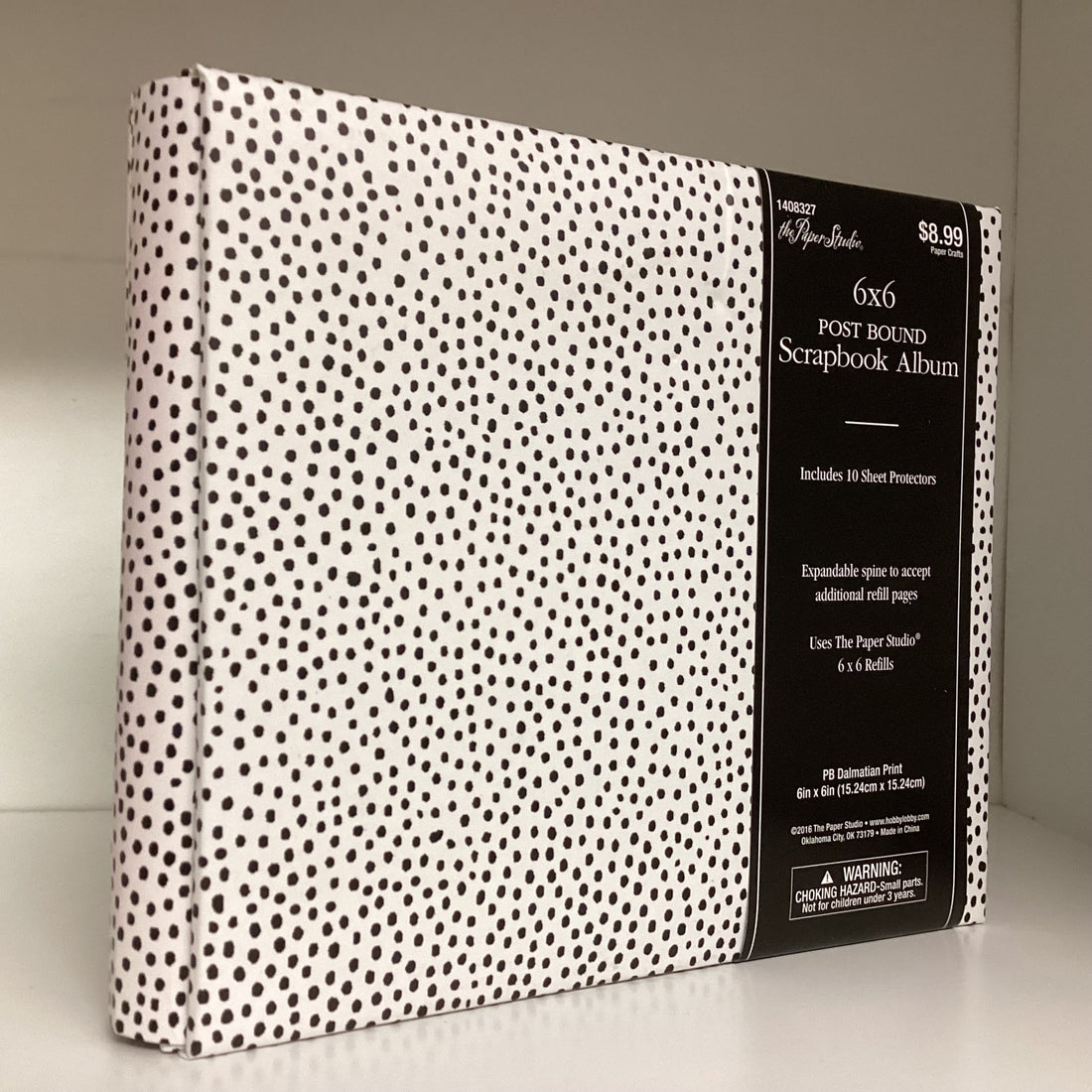 Paper Studio PB DALMATION PRINT 6&quot;X6&quot; Post Bound Scrapbook Album