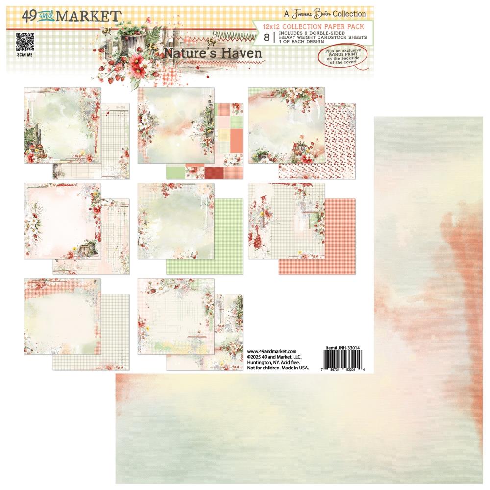 49 and Market NATURE’S HAVEN 12X12 Solid Cardstock Pack