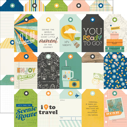 Simple Stories HAPPY TRAVELS 12”X12” Scrapbook Paper