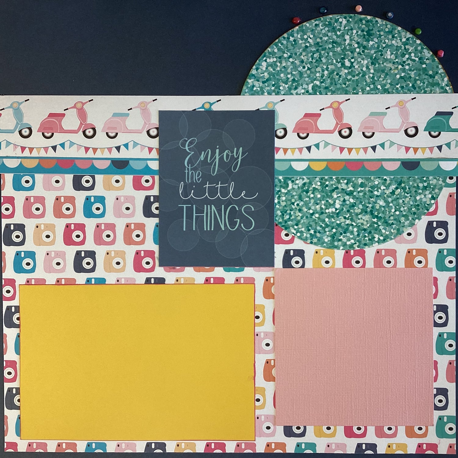 Premade ENJOY THE LITTLE THINGS 12&quot;x12&quot; Scrapbook Page