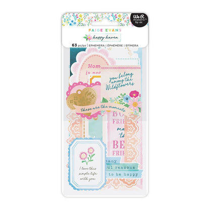 Paige Evans HAPPY HAVEN Ephemera Journaling 63pc