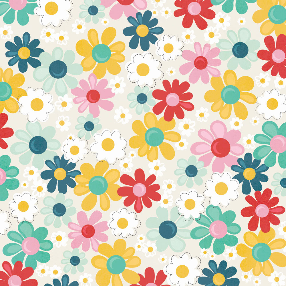 Simple Stories Say Cheese Happiest Place HAPPY MEMORIES 12”X12” Scrapbook Paper