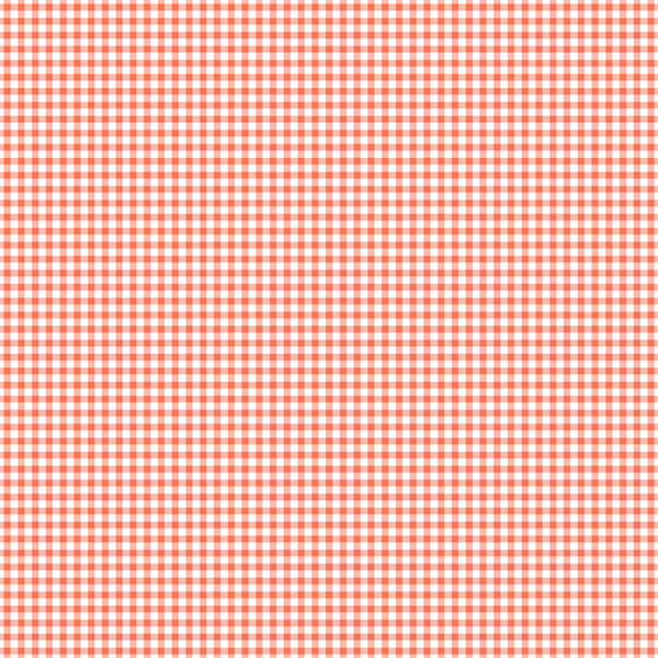 Scrapbook Customs PEACH GINGHAM 12"X12" Scrapbook Paper