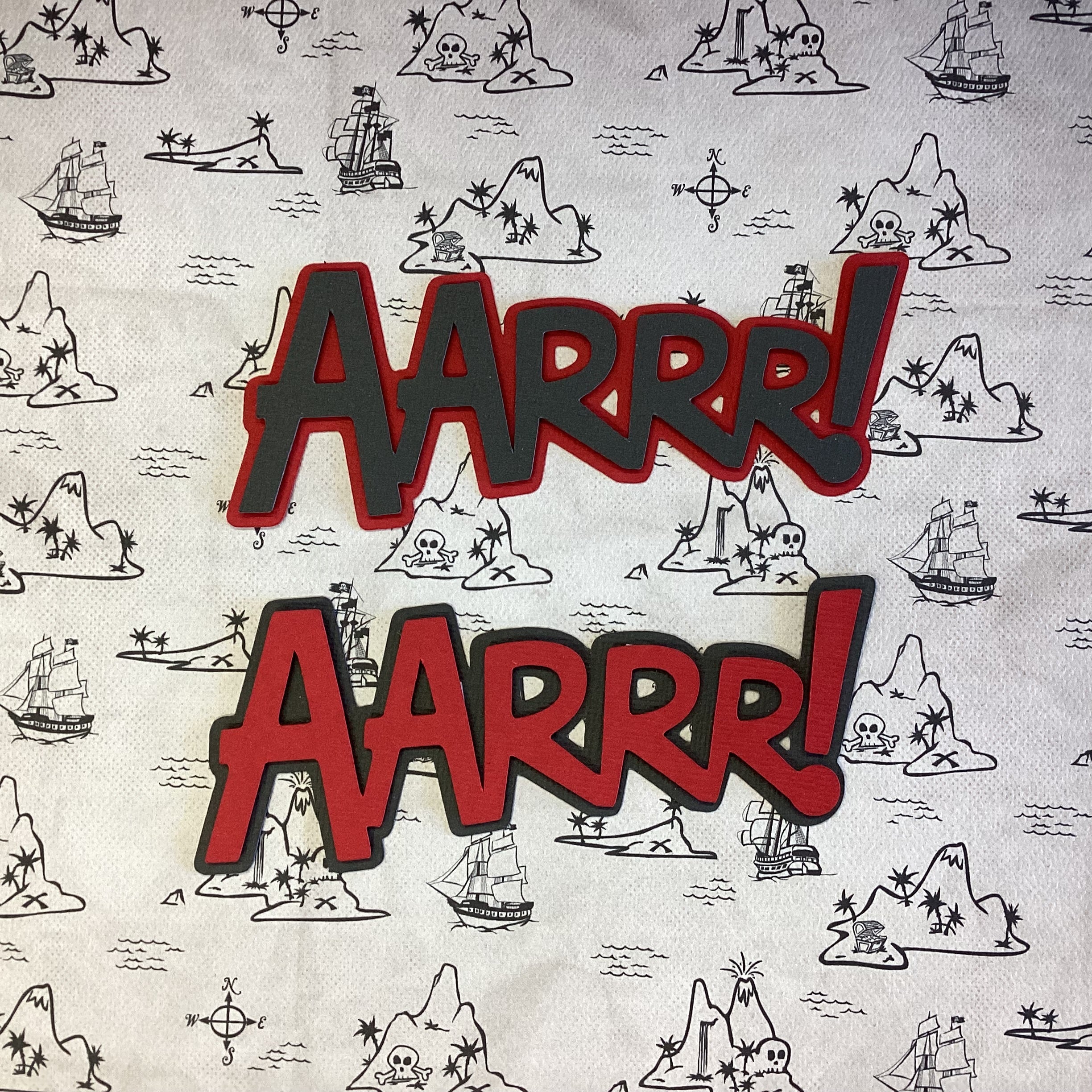 AARRR! Pirate Diecut 3D Scrapbook Die Cut Embellishment