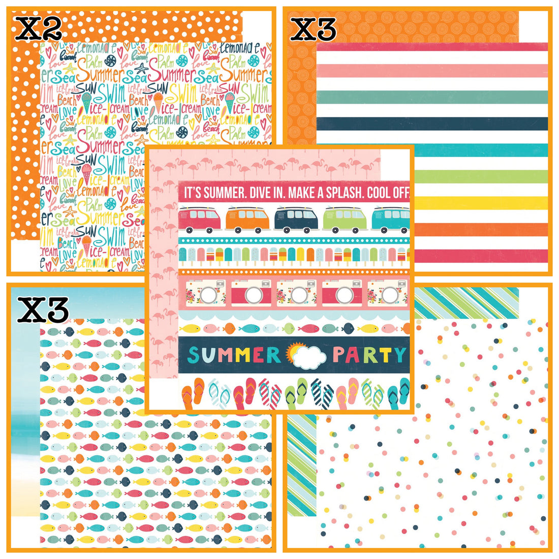 Echo Park SUMMER PARTY 12&quot;X12&quot; Paper Pack
