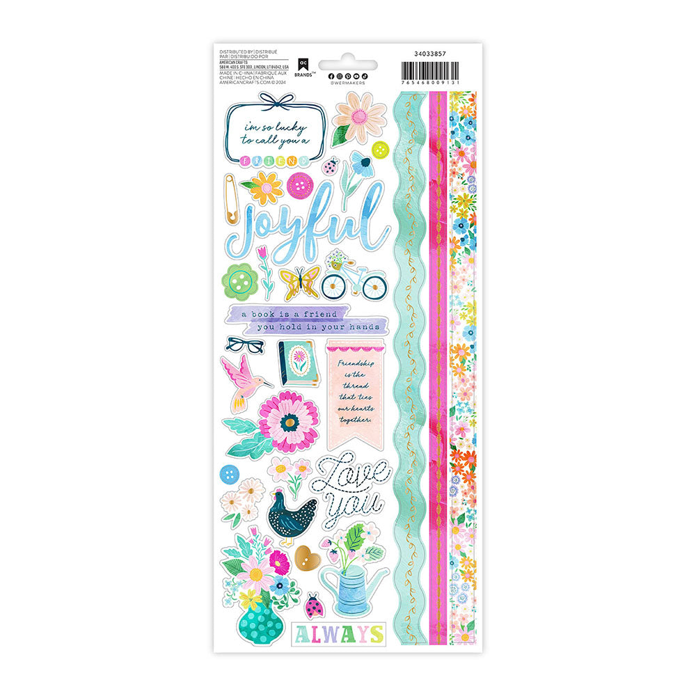 Paige Evans HAPPY HAVEN 6”X12” Stickers 85pc