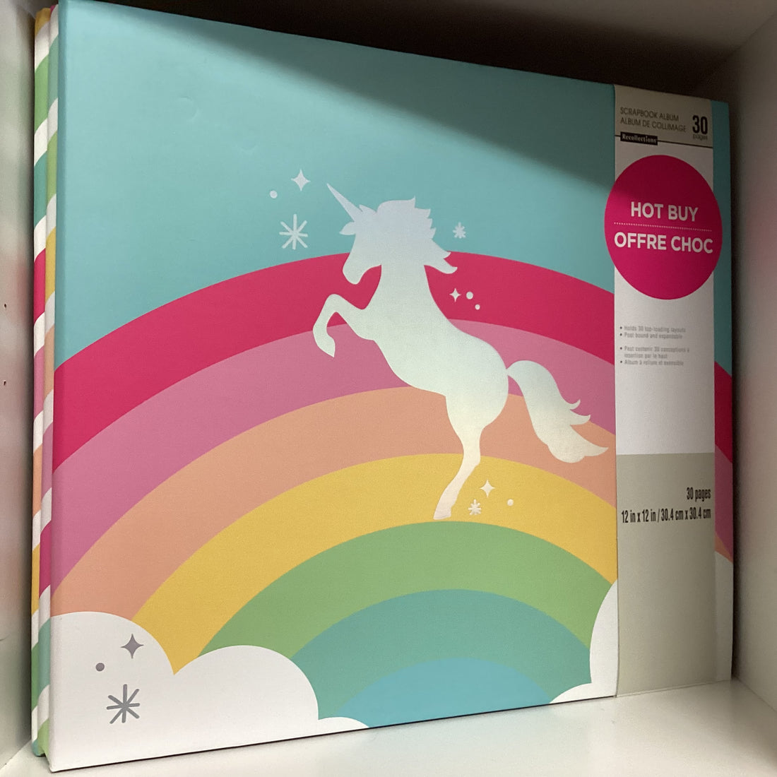 Recollections RAINBOW UNICORN 12&quot;X12&quot; Scrapbook Album