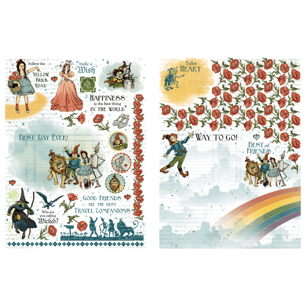 Graphic 45 WONDER OF OZ Rub-On Transfer Set